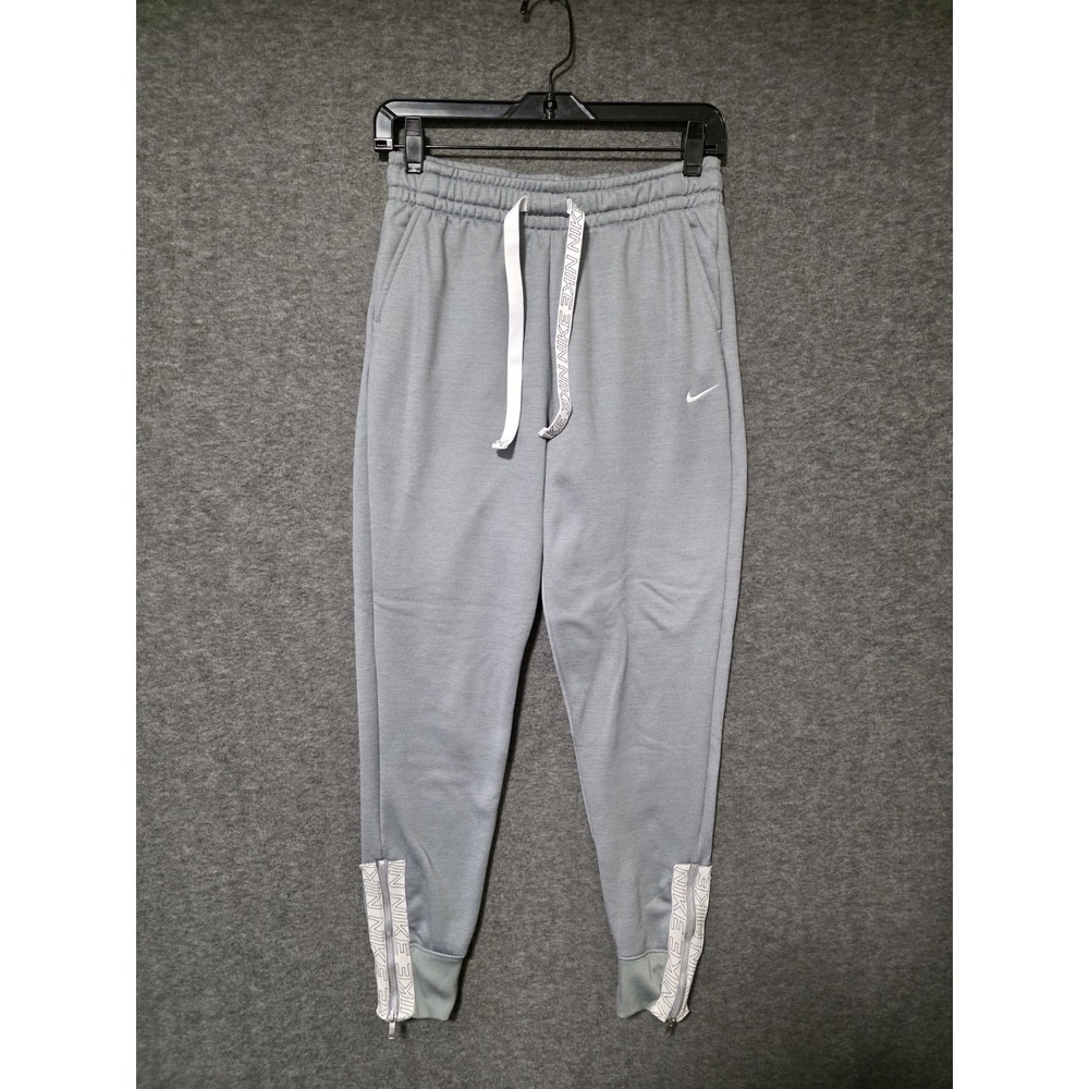 Nike Therma Fleece Gray Loose Fit Taper Athletic Sweatpants CU5662-073 Womens XS